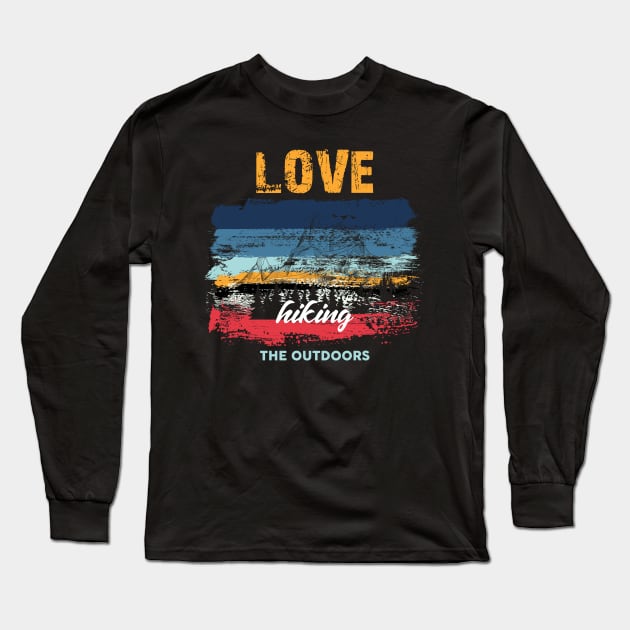 Love The Outdoor Long Sleeve T-Shirt by Creative Brain